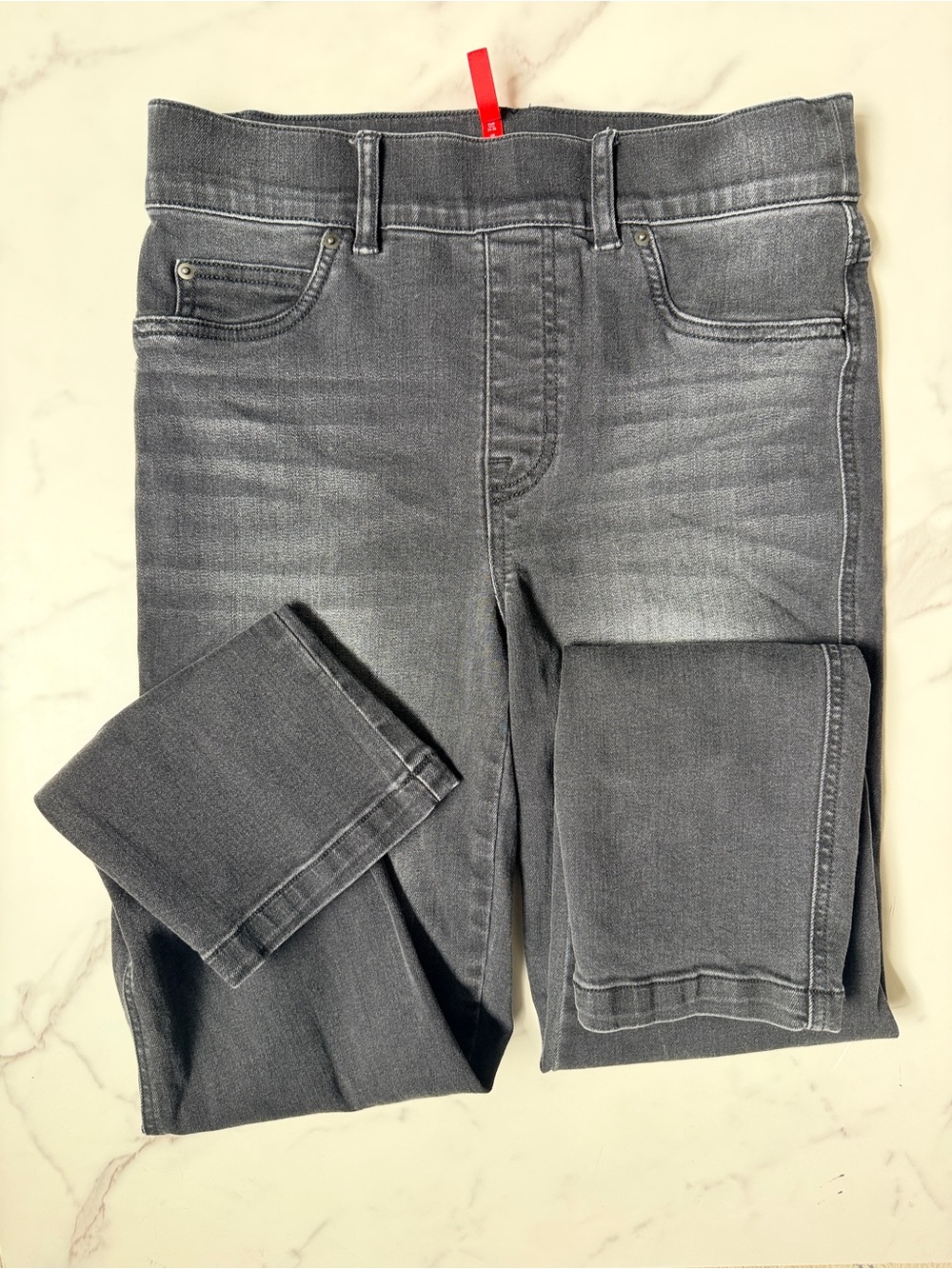 Spanx Straight Leg Jeans Womens Small petite Vintage Black